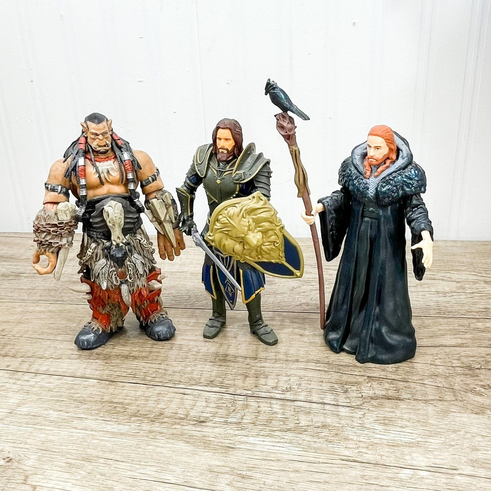 Jakks Pacific Warcraft Movie Action Figure Lot Durotan Lothar Medivh 6 Inch